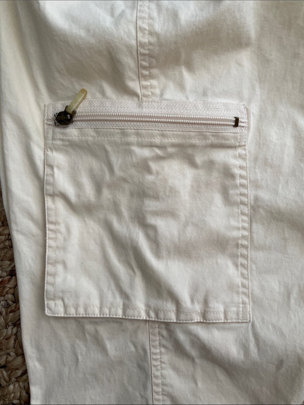 Lauren Ralph Lauren Butter Yellow Cargo Capri Pants Size 12 Stretch Cotton - Picture 5 of 9